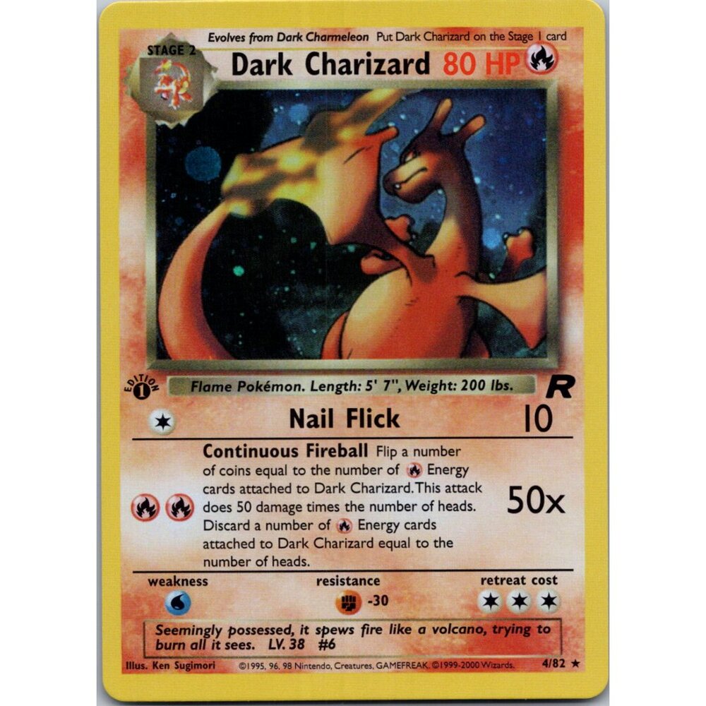 Dark Charizard  Rocket 1st Edition "Reprinted"